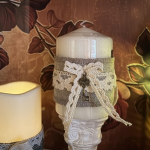 dekoracja świecy handmade